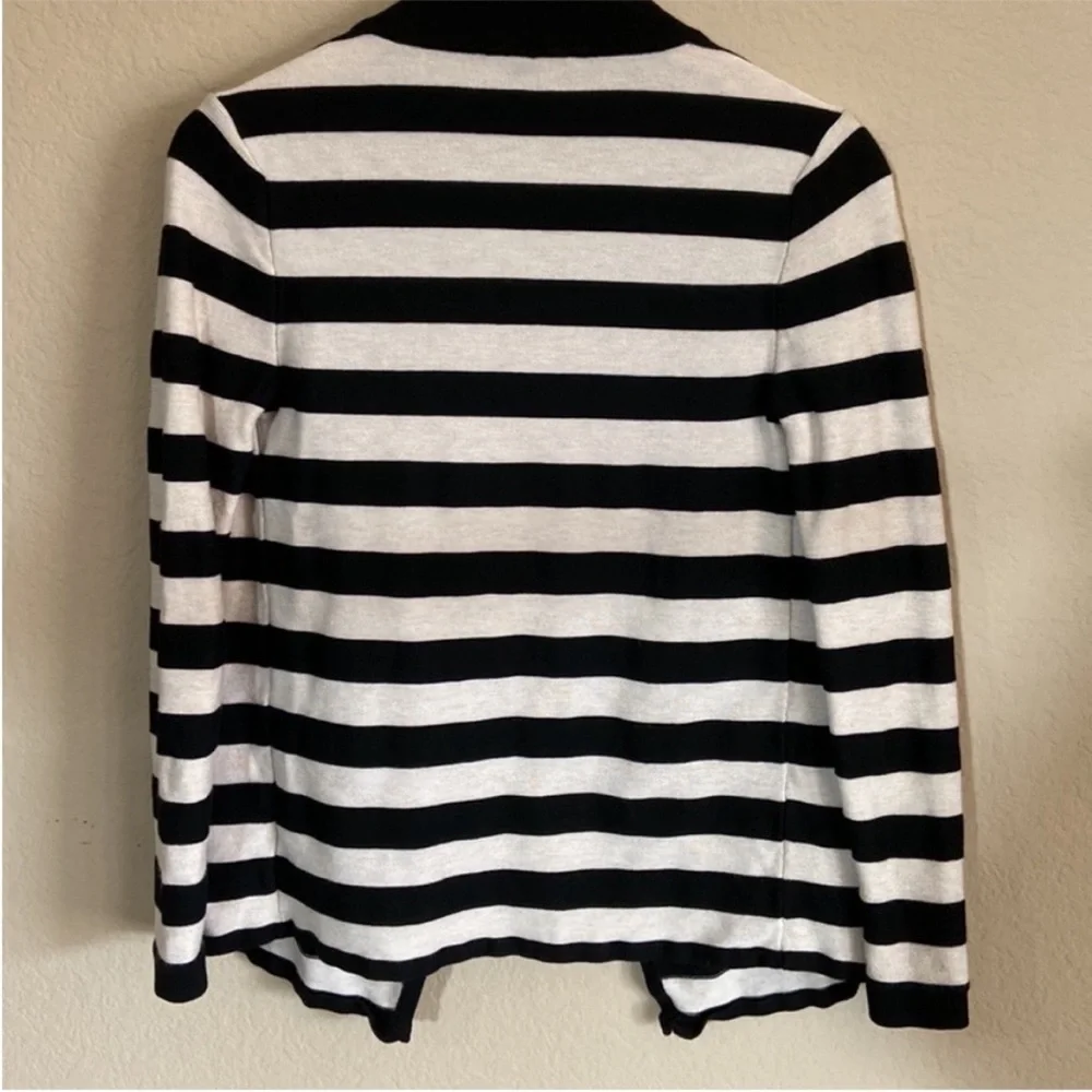 WHBM Open Front Striped Cardigan.
